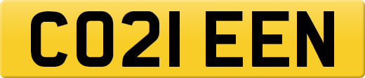 CO21 EEN private number plate